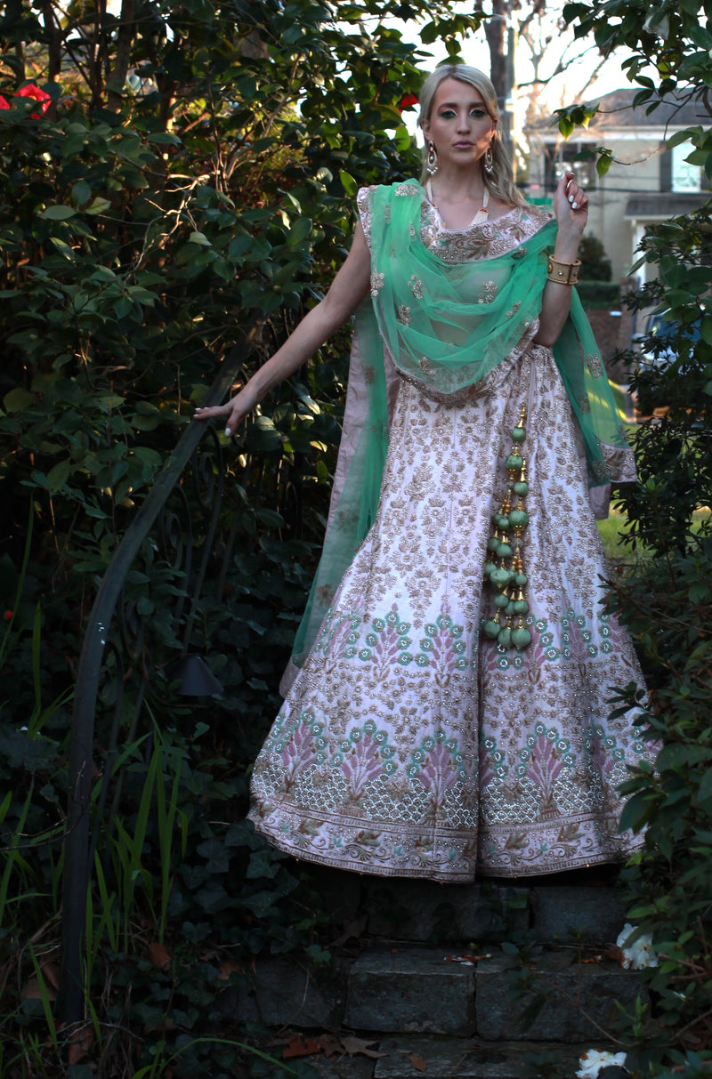 Powder pink lehenga set