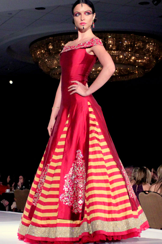 Off Shoulder 2 piece gown