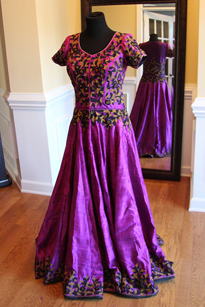 Embroidered Blouse and Skirt Set