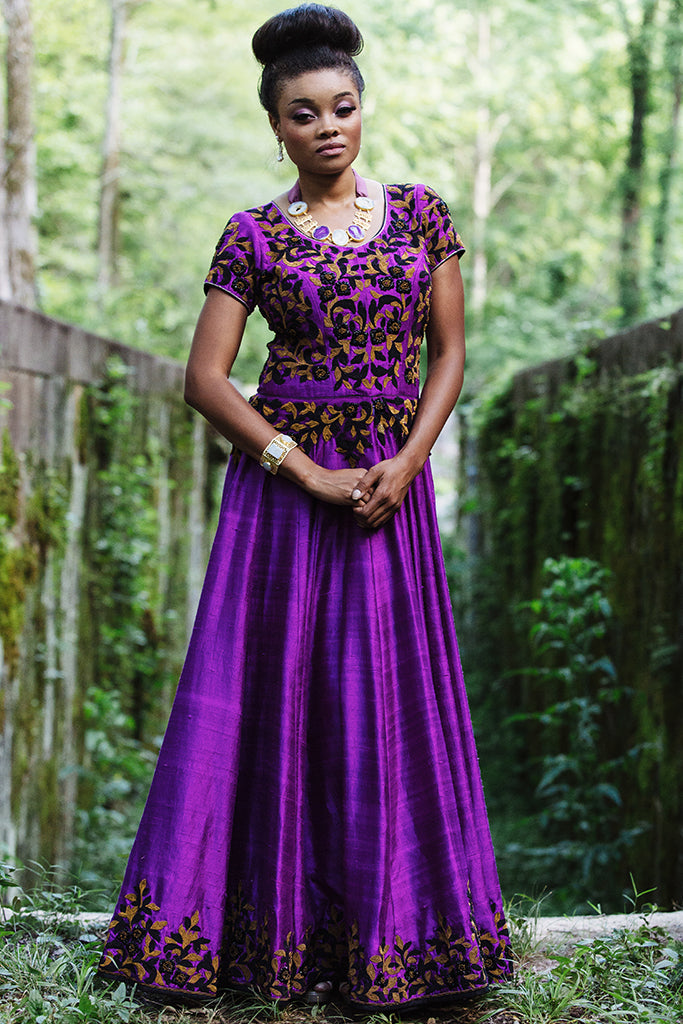 Embroidered Blouse and Skirt Set