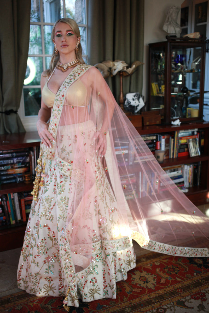 Nude Pink lehenga set